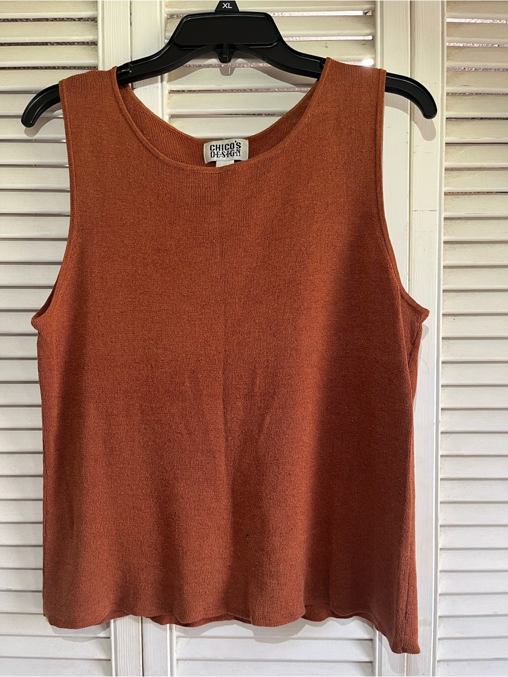 Chico's Sleeveless Knit Tank – Rust Orange